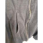 XCVI Black Mercantile Hooded Sweatshirt Jacket EUC Sz Lg Handkerchief Hem Cotton Photo 2