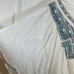Lovestitch  White Embroidered Bohemian Peasant Blouse Size Small NWT #0451-LA Photo 2