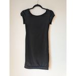 Women's Mini Dress Rainbow Stripe Open Back Black Size Medium Photo 2