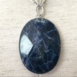 EXPRESS blue stone pendant double strand necklace Photo 2