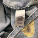 SO  Denim Dress Jumper Floral Sunflower Zip Front M Medium Photo 3