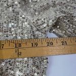 MABLE Sparkly Embellished Pearl Sequin Double Breasted Blazer Jacket Size M White Size M Photo 5