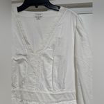 J.Crew  V-neck Mini dress with Crochet trim Photo 4