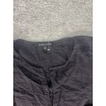Eileen Fisher viscose linen black button front lagenlook Xs Top Blouse Photo 2