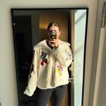 Disney Parks Mickey Mouse & Friends Cream White Faux Fur Zip Up Jacket Photo 13