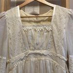 Gunne Sax Ivory Vintage Cottagecore Regal Princess Prairie Long Sleeve Dress Photo 7