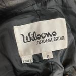 wilson's leather Vintage 80s  Black High Waist Flared Below Knee Skirt Womens 25 6 Photo 10