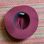 Abercrombie & Fitch MAROON ABERCROMBIE FELT WIDE BRIMMED BOHO HAT Photo 4