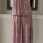 Ramy Brook Pink Halter Dress Smocked Waist Paisley Print Midi Size L NWT $425 Photo 3