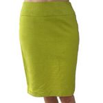 The Limited  Women’s Sz 4 Lime Pencil Skirt Career Textured Knee Hem City Chic Photo 2