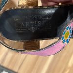 L'ATISTE Pink and Blue Floral Chunky Heeled Sandals Size 8 Photo 4