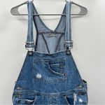 Carmar Denim Medium‎ Wash Distressed Cropped Straight Leg Overalls Size S Blue Photo 1