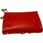 Rebecca Minkoff MAC Ostrich Leather Orange Gold Photo 2