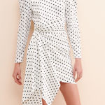 Keepsake The Label Fool in Love Mini Polka Dot Satin Dress White Photo 0