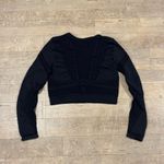 Long Sleeve Compressed Cut Out Black Athletic Shirt Size Large Photo 2