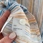 Reformation  Landy Marbella Off Shoulder Linen Stripe Dress 12 Photo 10