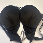 Victoria's Secret  Bombshell Plunge Super Push-up Bra Size 34DD Black Satin NEW Photo 3