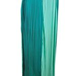 TCEC Color Block Pleated Maxi Skirt Size Medium - Turquoise Photo 1