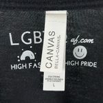 Canvas LGBTQ AF Large Let It Snow LeTITSnow Graphic Shirt Winter Snowflake Black Photo 3