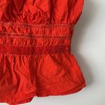 Anthropologie Red/Orange Maeve Smocked Tank M Photo 3
