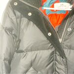 Coach F20974 Black Solid Camo Short Puffer With Shearling Full Zip Size Medium Photo 1