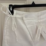 Vince Tie-waist wide-leg cropped cotton-twill trousers Size 0 NWT Photo 2
