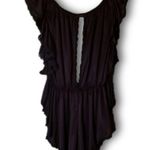 Victoria's Secret Vintage  union made black lace ruffles romper medium nwt Photo 1