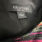 Perceptions NY Women size L Striped Sparkle Knee-Length Dress ACC-B Photo 1