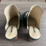 ZARA | Green Leather Snake Print Mules 36 Photo 3