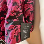 Lulus Posh Invite Black Floral Jacquard Square Neck Corset Mini Dress NWT Medium Photo 12