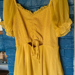 Puff Sleeve‎ Romper Yellow Size M Photo 0