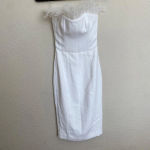 House Of CB House of‎ CB 'Bianca' White Feather Strapless Dress NWOT size XS Photo 5