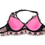 PINK - Victoria's Secret PINK Victoria’s Secret Multi Aztec Lightly Lined Lace Bralette Bra size Medium Photo 3