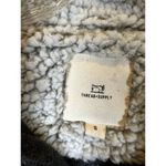 Thread and Supply Sherpa Pullover Jacket Size Small Coat Fleece Teddy 3/4 Zip Gray Photo 2