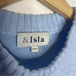 &Isla Blue Cable Sleeve Sweater Size Medium Photo 4