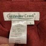 Coldwater Creek New Red Faux Suede Embroidered Paisley Women's Zip Up Jacket Photo 1
