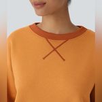 Halara  Round Neck Long Sleeve Orange Fleece Casual crewneck Sweatshirt Photo 4