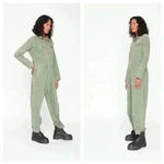 Free People NWT  Sandrine Rose Coveralls Denim Jumpsuit ~ Snow ~ Small Photo 5