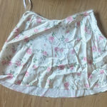 Tularosa Floral Cream and Pink A-Line Skirt Photo 0