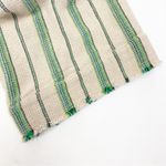 ZARA  The Beth Kimono Jacket Rustic Green Tan Stripe Belted Woven Cotton Photo 9