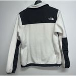 The North Face Denali Fleece Jacket Womens Size S White Gray Polartec Zipper Photo 2