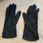 None Beautiful pair of vintage black unlined gloves fit like a size medium / large Photo 1