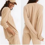 Madewell  MWL Set Cozybrushed Henley top long sleeve sweatpants vincent beige Photo 4