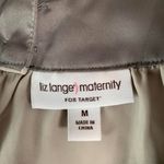 Liz Lange Maternity Pregnancy Top Medium Brown Silver Photo 5