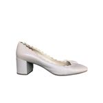 Chloé CHLOE Beige Leather Scalloped Block Heel Pumps Made Italy USA Size 8, MSRP:$550 Photo 2