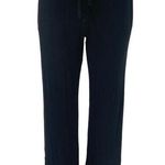 AQUA Black Ribbed Mid Rise Drawstring Cropped Relaxed Lounge Sweat Pants Size S Photo 0