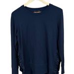 Stella & Dot  black long sleeved top with ruffle detail at hips size medium Photo 0