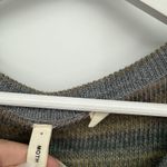 Moth Anthropologie Rainbow Stripe Sweater Wool Blend Size Medium Boho Babydoll Green Photo 3