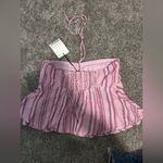 Bershka  Pink Striped Halter Top Photo 1