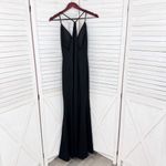 Lulus  Amelia Plunge Neck Racerback Sleeveless Maxi Dress Evening Gown Black XS Photo 8